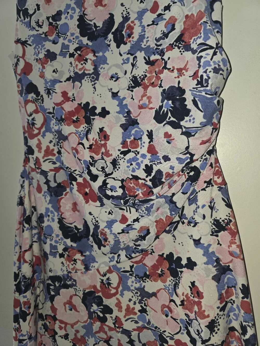 Ralph Lauren Lined White Floral Dress Size 4P - Picture 2 of 8